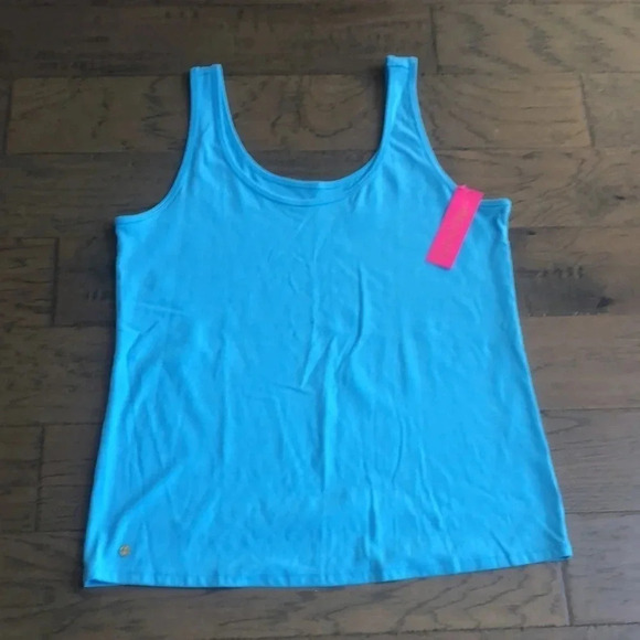 Lilly Pulitzer Halee Tank Top Seabeeeze Blue XXL New with tags - Picture 3 of 7